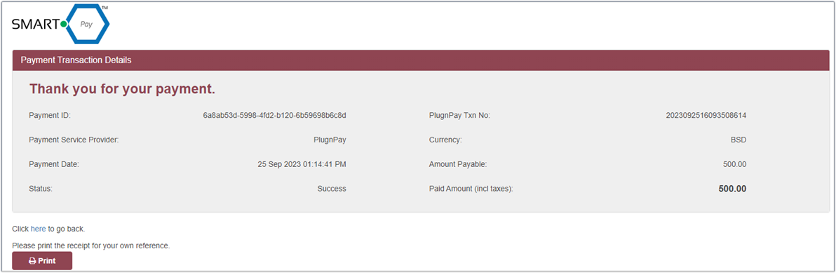 Make Payment button grayed out confirming payment