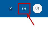 VAT Stamp header with the Help Centre question-mark icon highlighted immediately before the user avatar